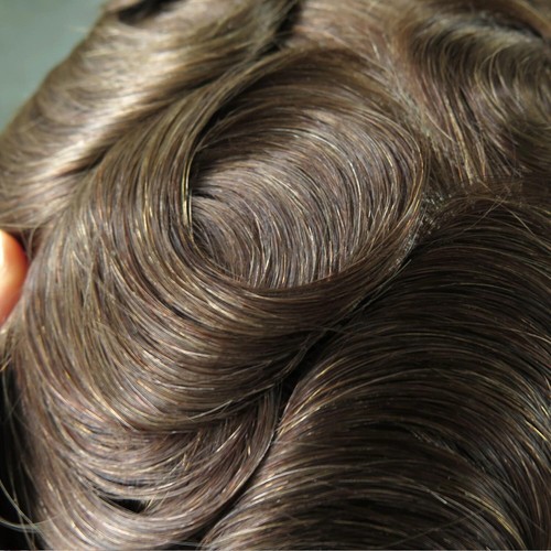 Toupee Men Human Hair Full Lace Replecement System Hairpiece Wig Unit - Picture 7 of 19