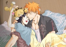 Anime ichiruki kon kuchiki rukia kurosaki ichigo  Stitched Gaming Mat Desk