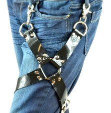 Black Vinyl 1 O-Ring Leg Harness Garter Gothic Punk Emo Metal Alternative Club