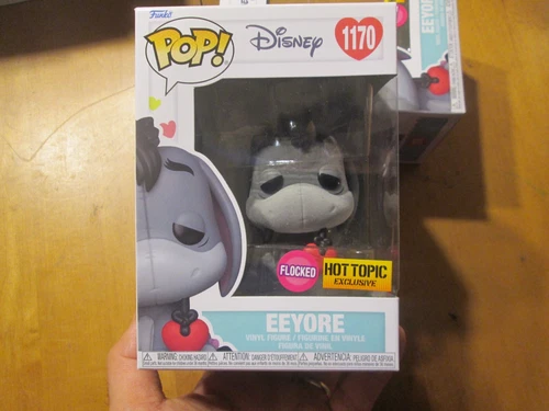 FUNKO POP Disney WINNIE THE POOH EEYORE WITH HEART # 1170 FLOCKED HOT TOPIC
