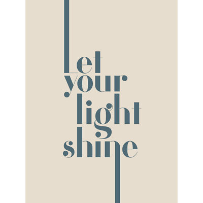 Let Your Light Shine Motivational XL Wandbild Leinwandbild