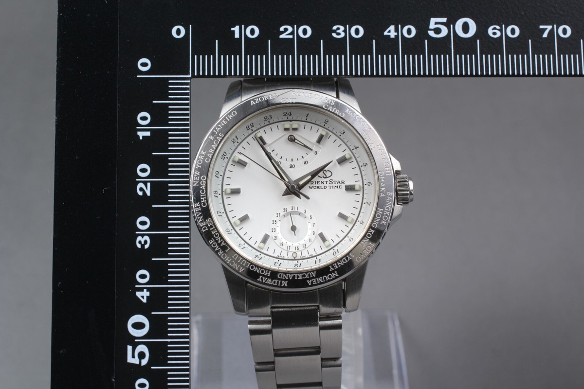 Near Mint] ORIENT STAR World Time FA00-C1 White Dial Men