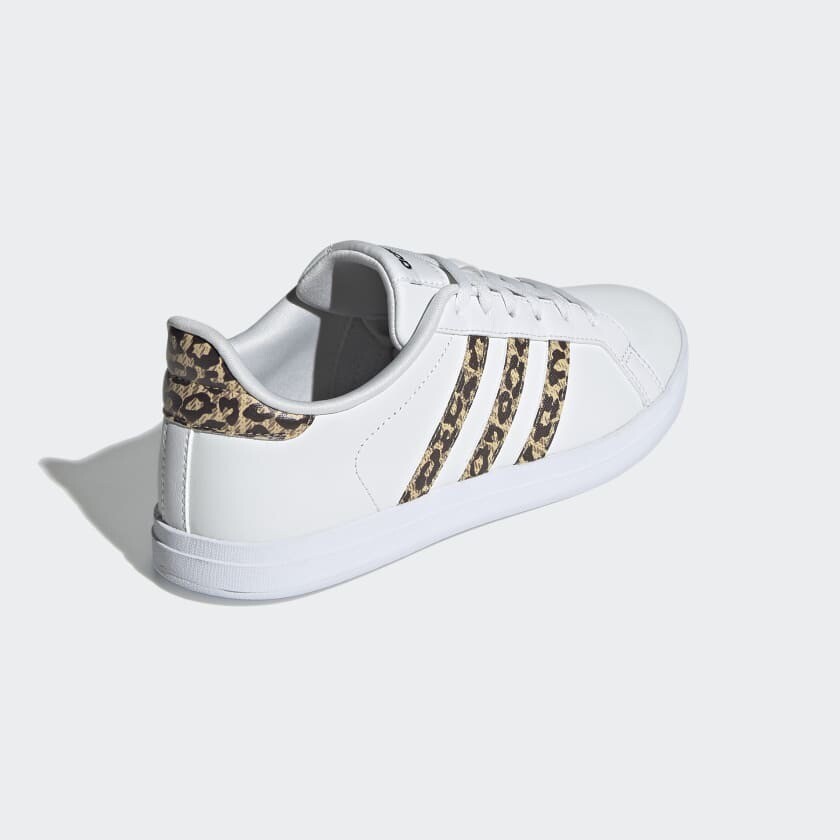 adidas court point trainers leopard print