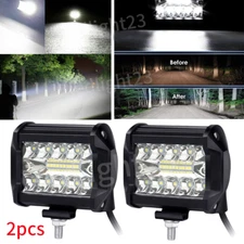 LED Light Bar Combo 2pcs 4" CUBE PODS OFFROAD SUV Fit Jeep Ford Toyota Chevy GMC