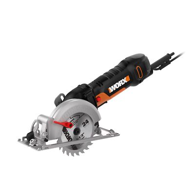 4.5 Amp WORXSAW Compact Circular Saw One Hand Operation Dust Extraction
