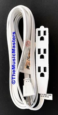 3 Outlet 6 ft Electric AC Extension Cord 3-Way Splitter Power Adapter Cord Cable