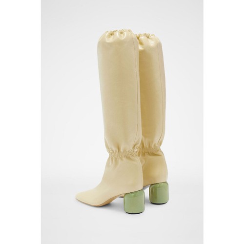 Womens Autumn Special Thick Heels Pointed Toe Pull on Show Sexy Knee High Boots - Picture 12 of 22