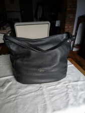 Borsa/sacca a tracolla in pelle nera Tosca Blu.