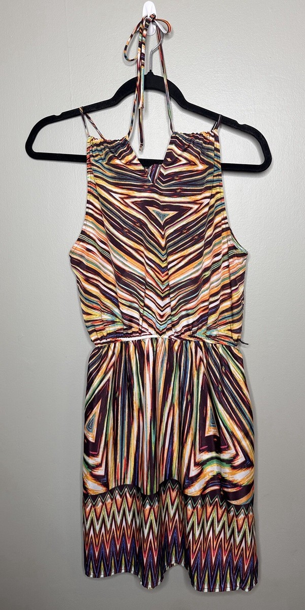 city triangles halter dress City Triangles Halter Style Dress ~ Purple/Multicolor ~ Size Medium