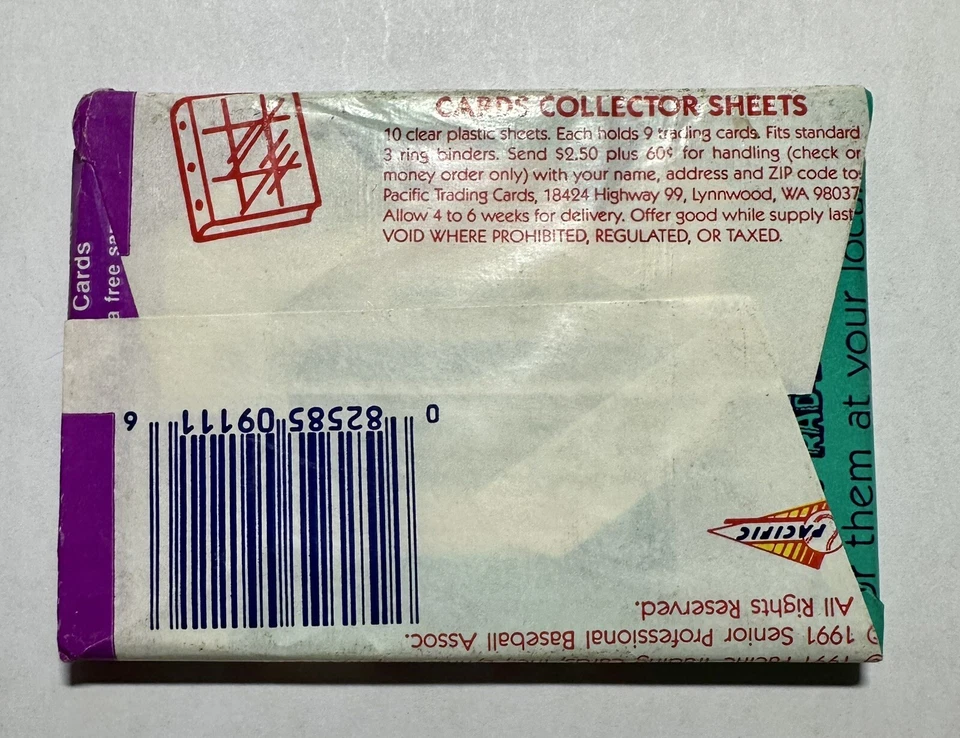2 Packs Of 1991 Pacific Senior League Baseball - Factory Sealed - Great Deal! - Image 4 of 4