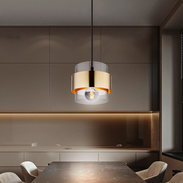 HäNgeleuchte Pendellampe Deckenlampe Messing Glas Esszimmerleuchte KüChe H 120Cm-image