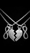 Mother Daughter Necklace Set Split Heart Piece Christmas Gift Jewelry Set