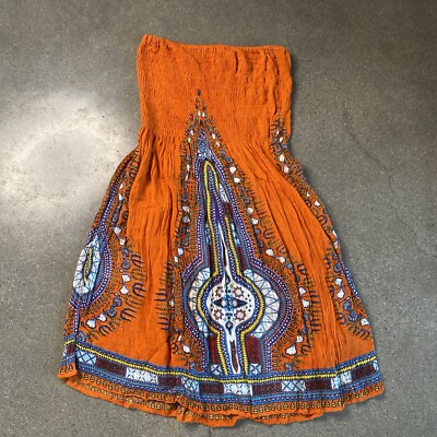 Orange Strapless DRESS by Lapogee mandala design women's sz S | eBay Orange Strapless DRESS by Lapogee mandala design women's sz S | eBay