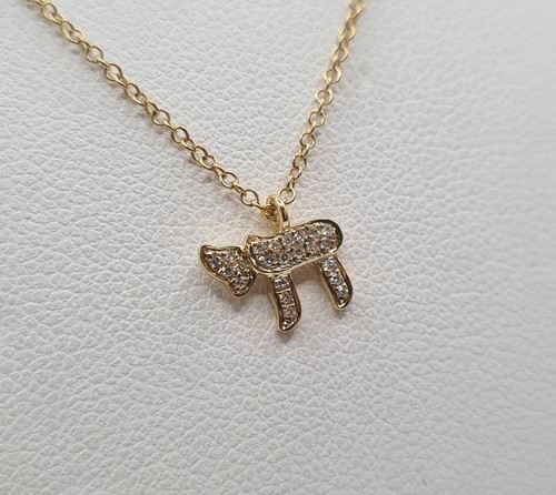 Collier en or rose 18 carats serti de diamants naturels - Picture 5 of 5