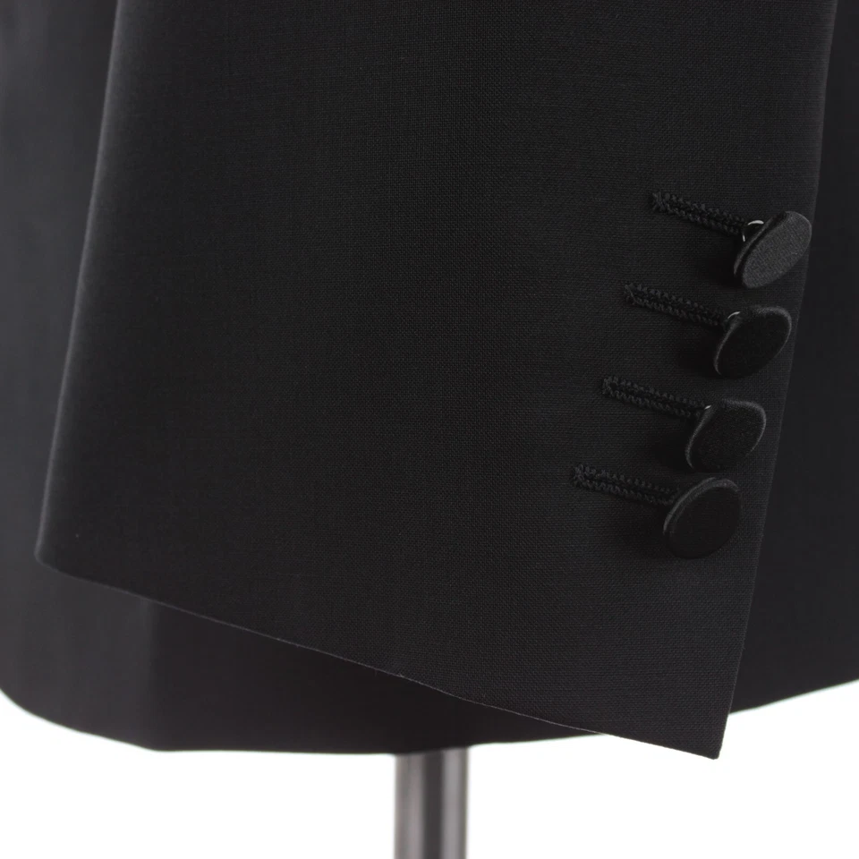 Esmoquin Lanvin nuevo con etiquetas mezcla lana/mohair talla 50R (40R EE. UU.) en azul marino oscuro liso Foto 4 de 4