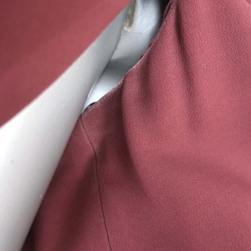 Maxi abito Michael Kors Collection manica gonfia cintura bordeaux crepe taglia 12