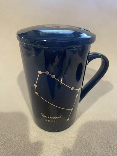 Zodiac Gemini Mug Tea Cup with Spoon & Lid Set - Picture 4 of 7