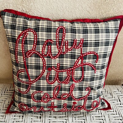Pottery Barn Christmas Pillow Baby It s cold outside