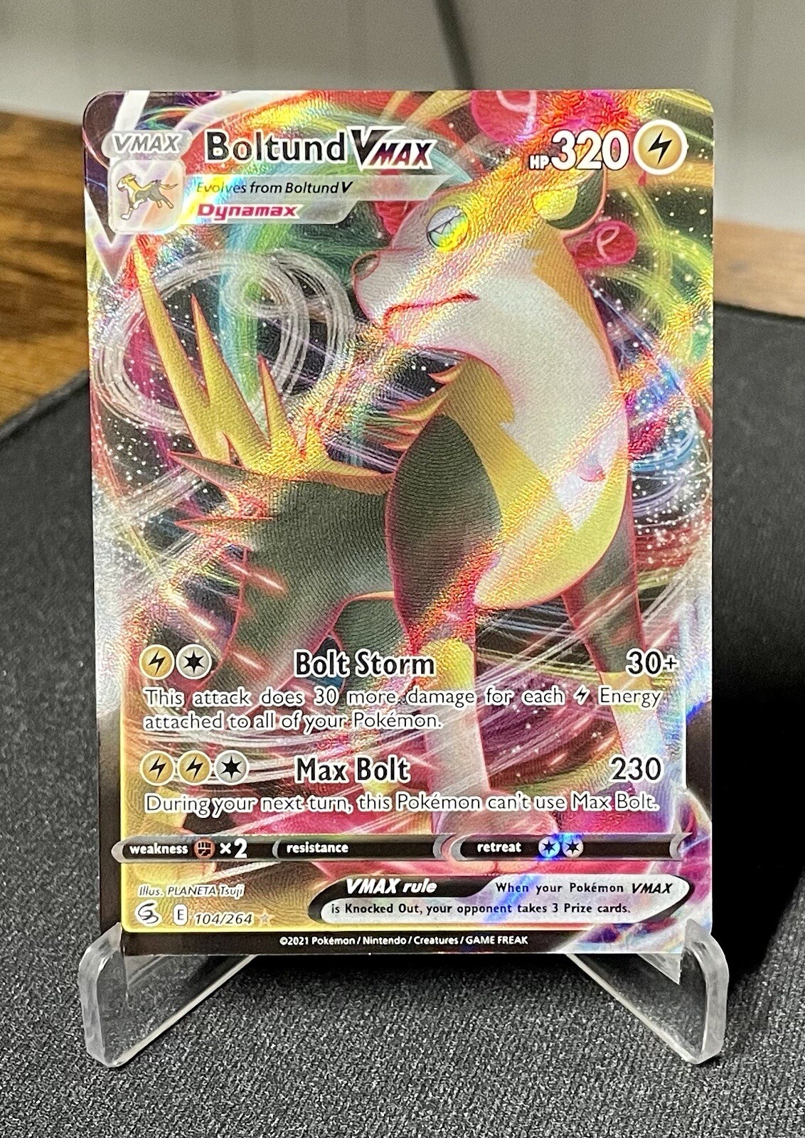 Pokemon TCG Fusion Strike 104/264 - Boltund VMAX - Ultra Rare - NM
