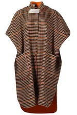 Burberry Reversible Checked Wool Cape Xsmall-small