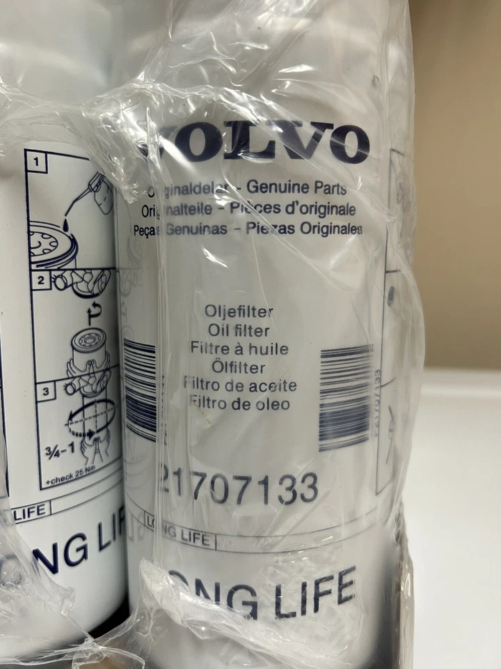 Filtro de aceite Volvo 21707133 nuevo juego de 8 Foto 3 de 4