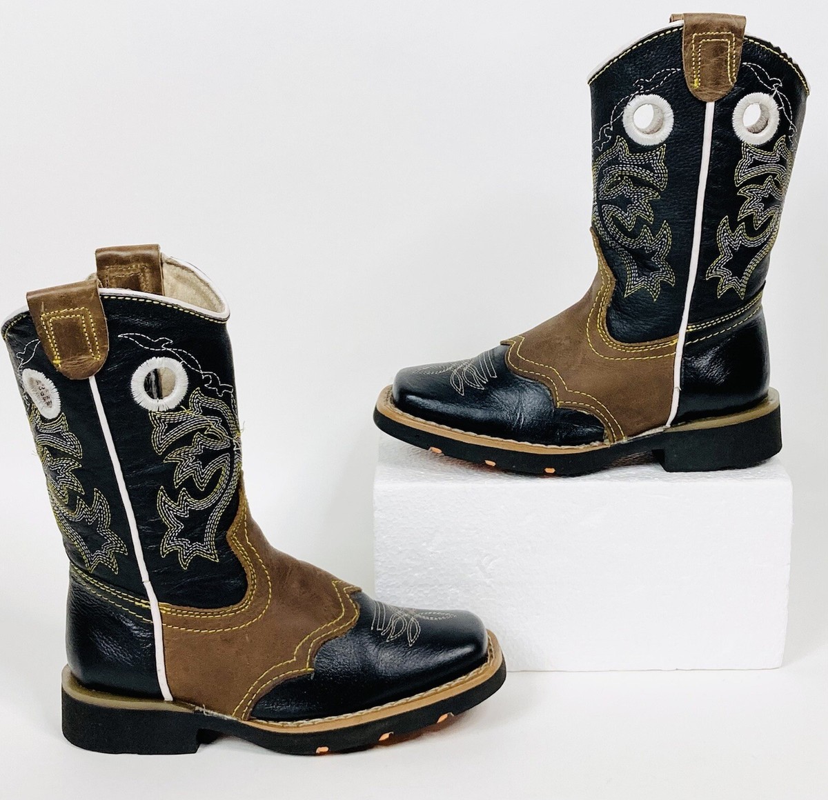 Vintage Tom Ciceg 1251 Youth Boys Western Cowboy Boots Quality Leather Sz 11