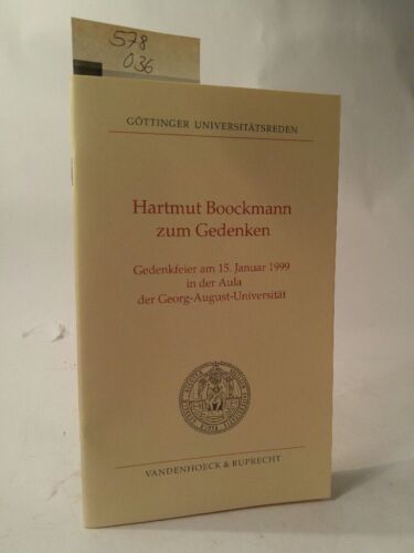 Hartmut Boockmann zum Gedenken Gedenkfeier am 15. Januar 1999 in der Aula der Ge - Afbeelding 1 van 1