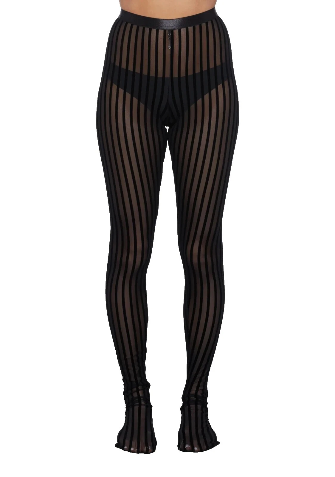 Velvet Striped Pantyhose and Tights for Women