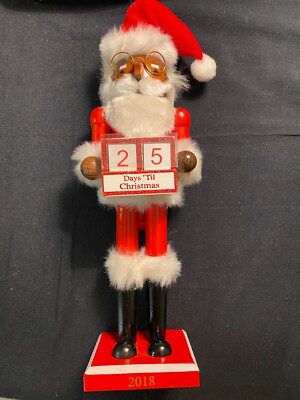 2018 African American Santa Nutcracker Xmas Countdown 25 DAYS til Christmas