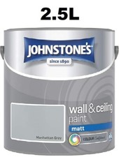Johnstone's Wall Ceiling Paint 5L Manhattan Grey Matt emulsion 12m2 Per Litre UK