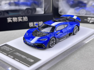 TPC 1:64 Scale Blue AMG One 1 Super Racing Sports Diecast Metal