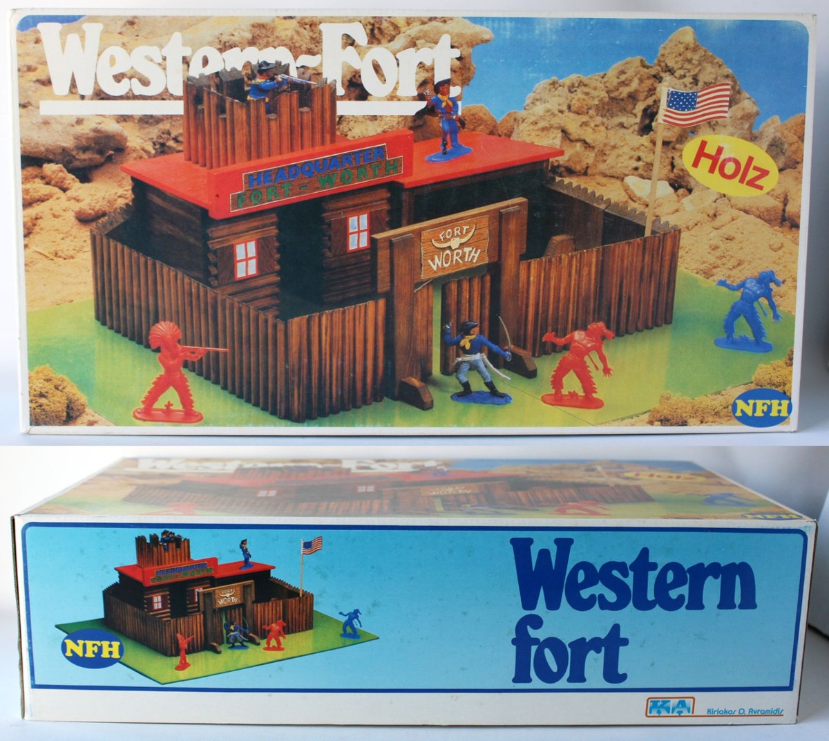 Army Supply Light Set 米軍 vintage junk Rare Vintage 70's Plastic Soldiers Wooden Western Fort Worth Holz