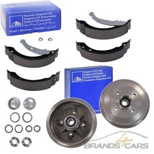 ATE 2x BREMSTROMMEL Ø203+BREMSBACKEN+RADLAGER HINTEN FÜR PEUGEOT 206 SCHRÄGHECK