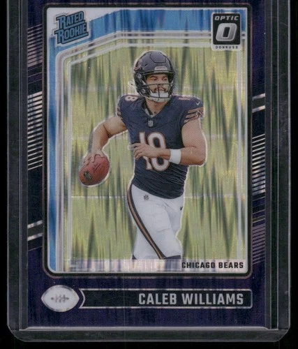 CALEB WILLIAMS 2024 PANINI OPTIC PURPLE SHOCK PRIZM RATED RC PARALLEL BEARS #201