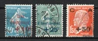 FRANKREICH MiNr. 226/28 "Staatsschuldentilgungskasse", gestempelt, Michel 30,--