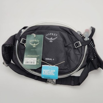 Osprey Seral 4 Lumbar Pack Men's Hiking Biking with Reservoir - Black NWT