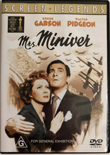 Mrs Miniver (DVD) Greer Garson / Walter Pidgeon - Region 4 - Very Good Condition