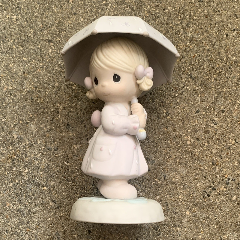 Precious Moments April Porcelain Figurine 1987 Enesco Boxed Sam Butcher