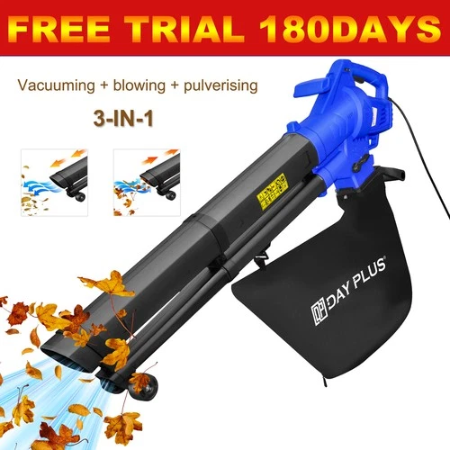 3000W 3 in 1 Corded Leaf Blower Vacuum Cleaner & Mulcher Large 35L Bag w/Wheels