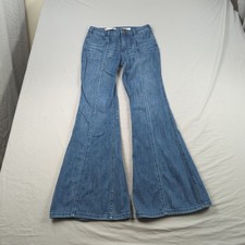 Pilcro Jeans Womens 27 Blue Flare Stretch Casual Hippie Boho