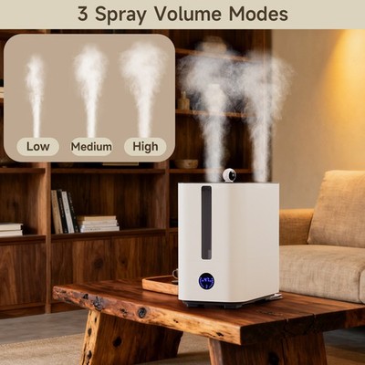 9.8L Humidifier 800ml/h Nano 50H Runtime 34dB Ultra-Quiet Top-Fill Smart Display