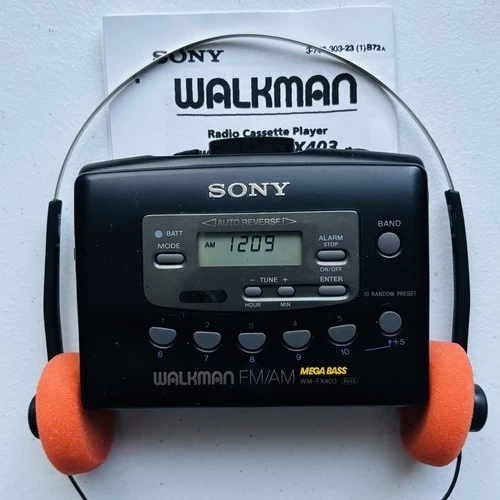 Sony Walkman WM-FX403 AM/FM Cassette Player - New Belt - Reconditioned!