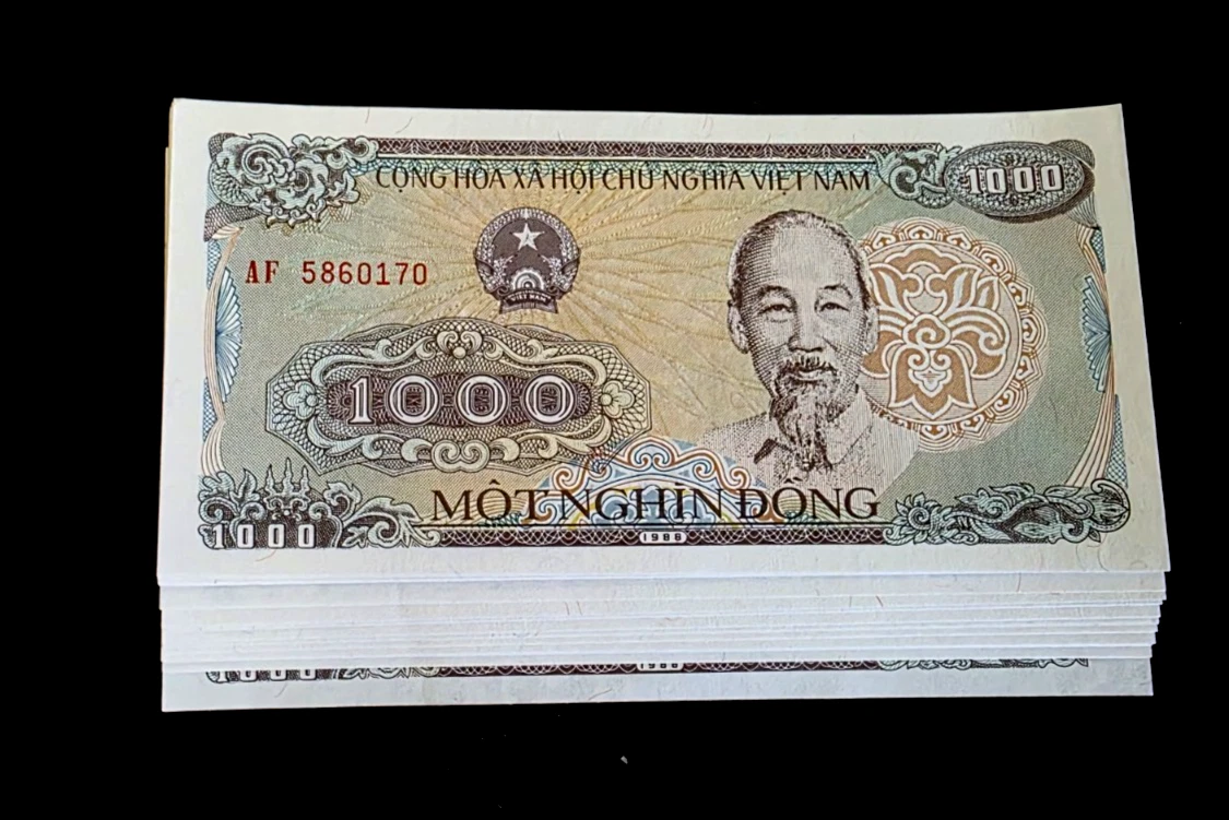 Uncirculated Vietnamese Paper Money 1,000 ₫ Denomination for sale