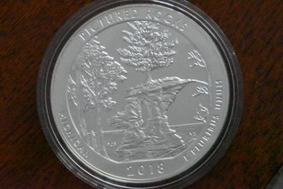 2018 P 5 oz Silver ATB Pictured Rocks National Lakeshore (w/Box & COA)