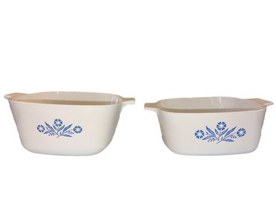1.5 & 1.75 Qts Vintage Blue Cornflower Corningware Casserole