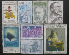 FRANCE-1982-N°2202 - 2212 - 2213 - 2215 - 2224 - 2228 - 2231 et 2251 oblitérés