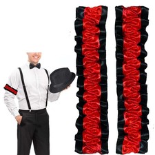 Ligas de brazo para hombre, liga de manga, brazalete cl sico en negro y rojo