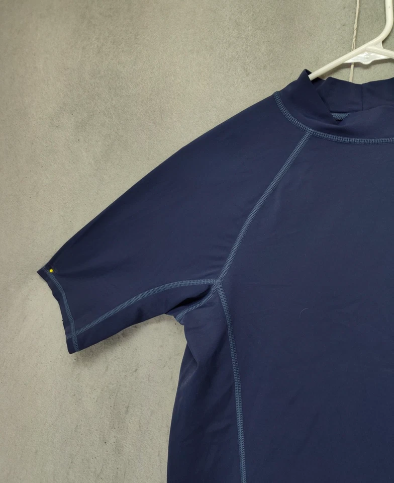 Camisa de natación Lands End niños grande 14-16 azul protector contra erupciones protección solar UV nailon Foto 2 de 4