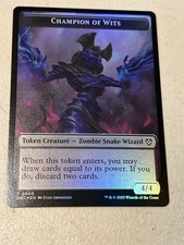 mtg foil token Zombie // Champion of Wits, 003/005, Aetherdrift, unplayed