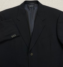 Giorgio Armani Blazer Mens 42L Navy Blue 100 Wool 3-Button Made In Italy